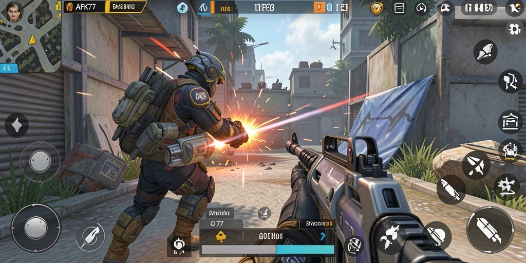 Menampilkan gameplay seru dan grafis menarik dalam AFK77.