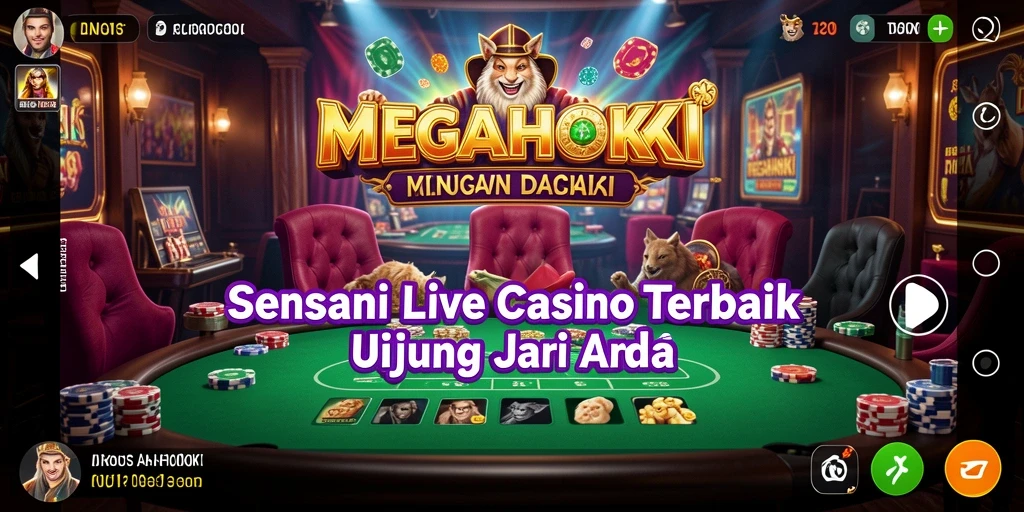 Tampilan gameplay Live Casino yang seru dan interaktif di MEGAHOKI.
