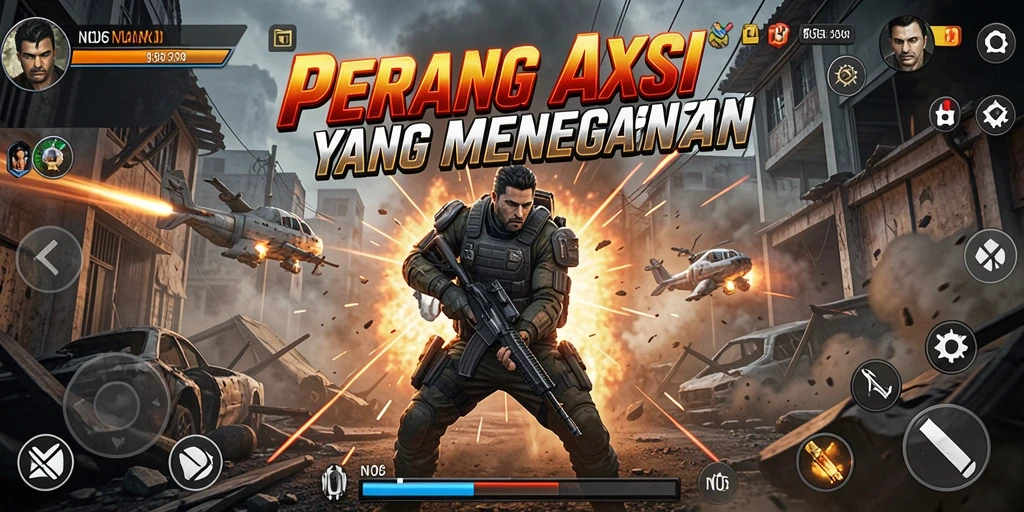 Tampilan aksi seru dari gameplay N06 yang menegangkan.