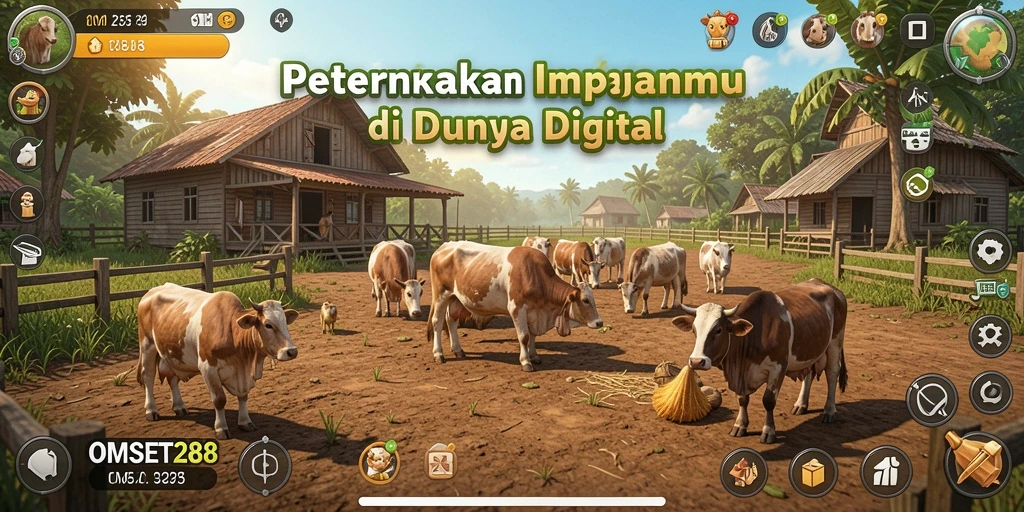 Tangkapan layar OMSET288 menampilkan aktivitas seru dalam bertani.